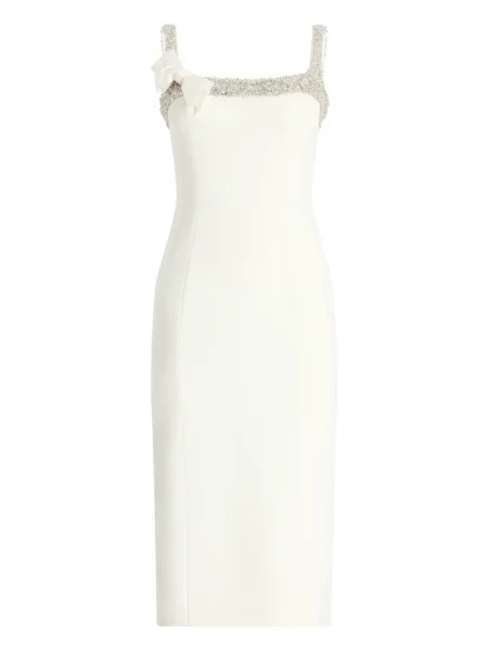 Sukienka midi Jenny Packham do kolan garniturowa biała