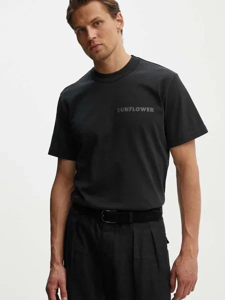 Sunflower tricou din barbati cu imprimeu negru