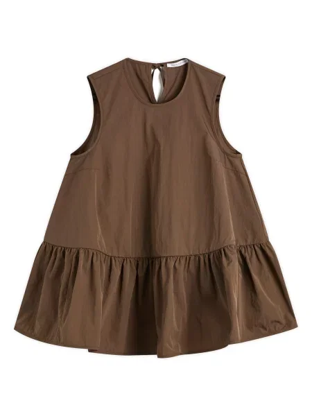 Tafta top Cecilie Bahnsen brązowy