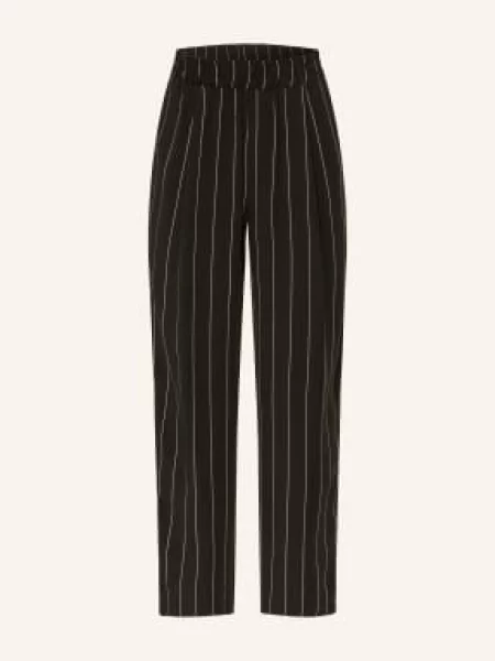 Spodnie Z Materiału Typu Marlene schwarz czarne