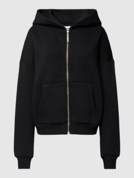 Bluza rozpinana o kroju oversized z nadrukiem z logo Review Female czarna