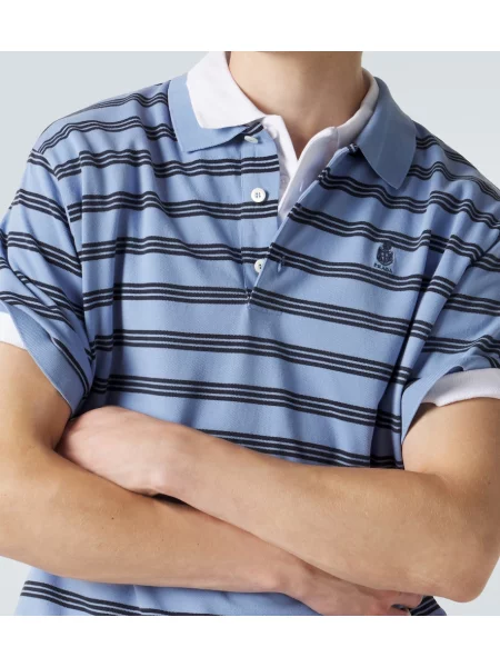 Tricou polo Prada cu dungi albastru