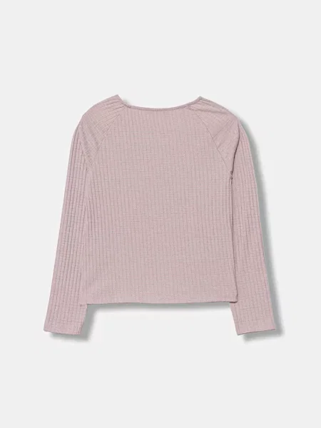 United Colors of Benetton tričko s dlhým rukávom detské s bavlnou ružová