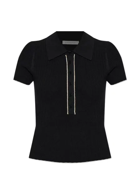 Tricou polo By Malene Birger tricotate negru
