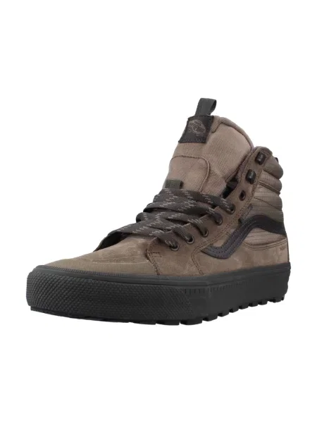 Ocieplane sneakersy Vans skórzane brązowe