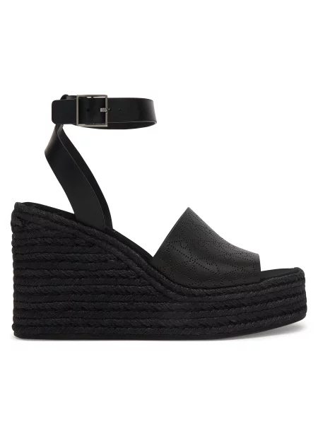 Espadrile Calvin Klein Wedge Espad 70 Aop Lth črna