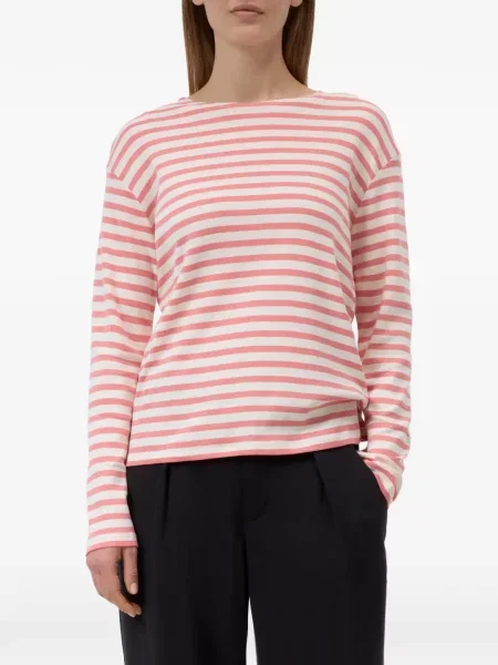 Lung tricou Closed cu dungi roz