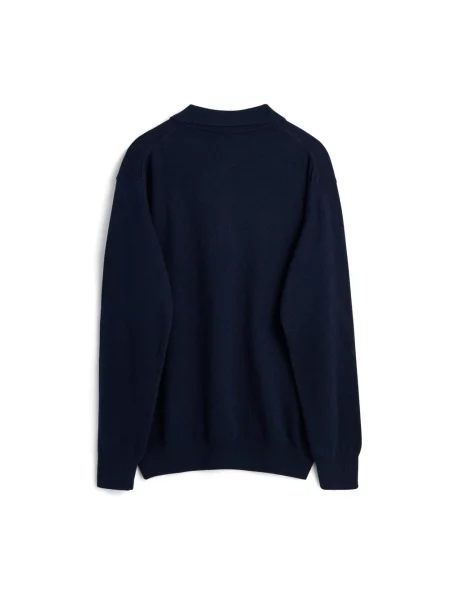 Sweter Soulland wełniany niebieski