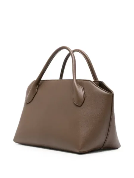 Geantă shopper The Row din piele maro