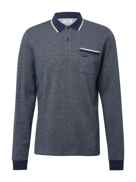 S.Oliver Tricou albastru închis / albastru amestec alb