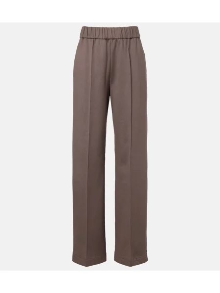 Pantaloni sport Moncler din jerseu gri