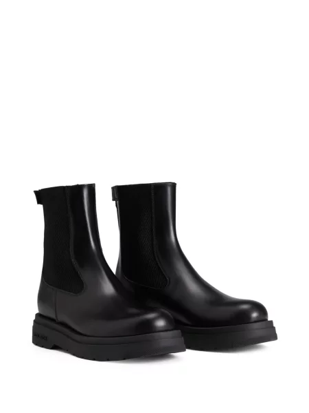 Botine chelsea Woolrich din piele cu autograf negru