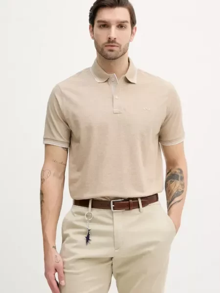 Polo majica Paul&Shark za muškarce s uzorkom bež