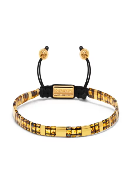 Brăţară Nialaya Jewelry cu mărgele auriu