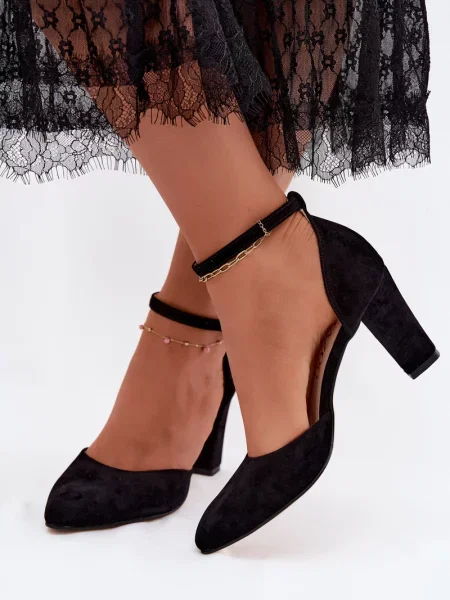Pantofi cu toc Zazoo negru