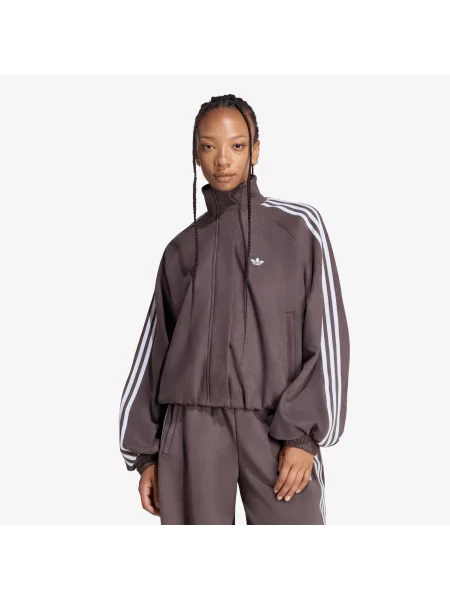 Jachetă adidas Adilenium Season 6 Faux Suede Track Top Aurora Coffee L