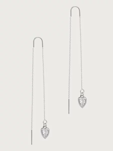Guess cercei pentru femei din oțel inoxidabil cu zirconiu cubic CRYSTAL LOVE