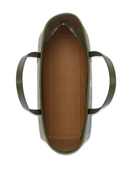 Kožna shopper torbica Mcm zelena