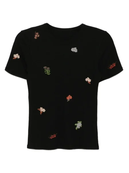 Tricou Jnby cu broderie negru