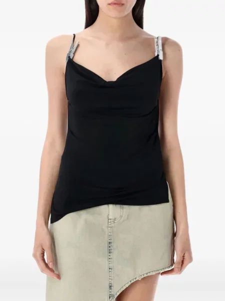 Top Coperni drapat negru