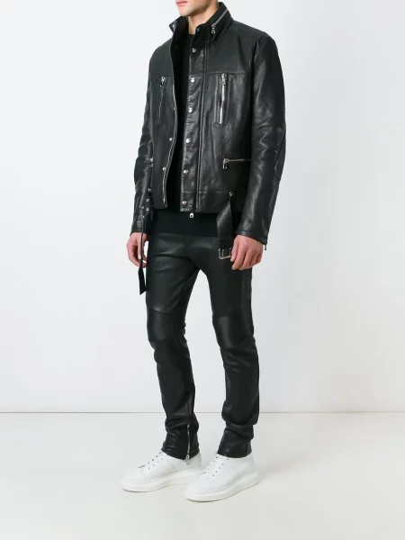 Cu centură geacă Balmain negru
