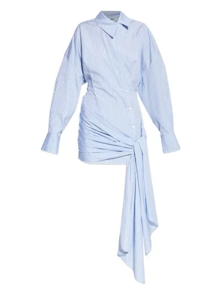 Rochie mini The Attico cu dungi de costum albastru