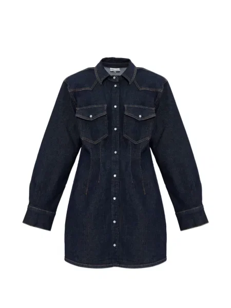 Długa mała sukienka maxi Gestuz garniturowa niebieska