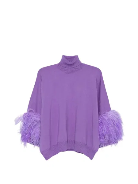 Pulover Alberta Ferretti cu pene violet