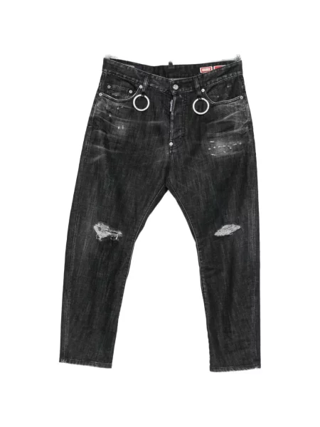 Blugi Dsquared2 zdrențuiți negru