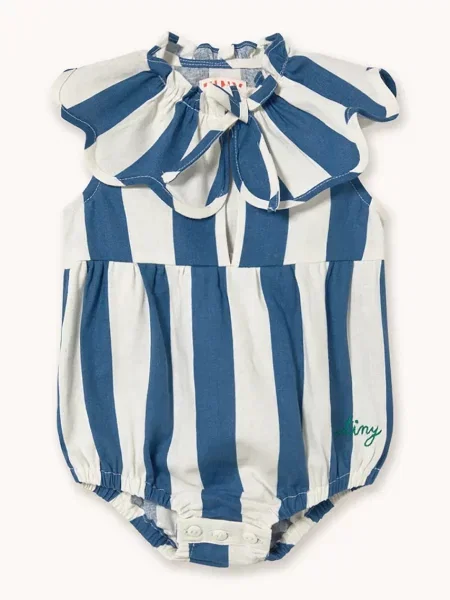 Tinycottons Kojenecké body LIGHT NAVY STRIPES BODY modrý