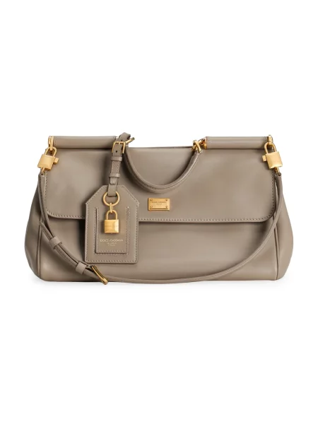 Torebka Dolce And Gabbana skórzana beżowa