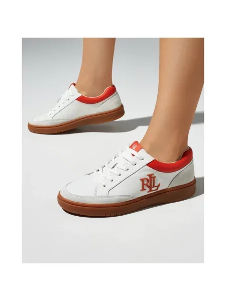 Sneakersy Ralph Lauren skórzane białe