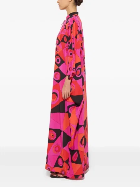 Rochie Pucci de mătase cu imagine roz