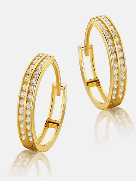 DIAMANT LETERNEL Náušnice žlutá