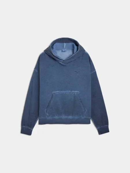 Жіноче Худі PUMA Washed Out Boxy Hoodie комбінований верх синій