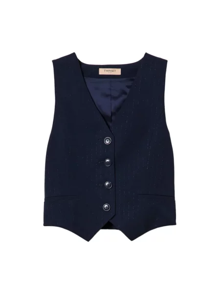 Kamizelka Twinset w paski niebieska