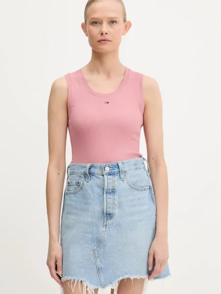 Топ Tommy Jeans розово