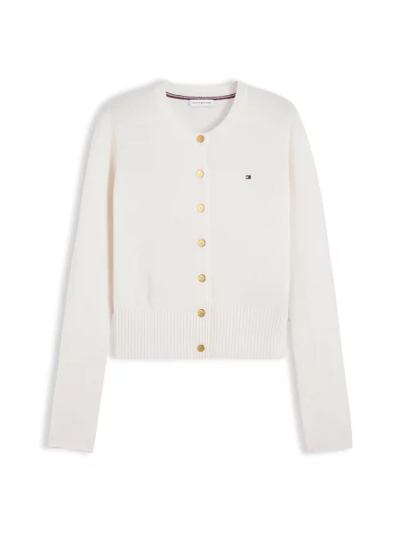 TOMMY HILFIGER Geacă tricotată pastel galben
