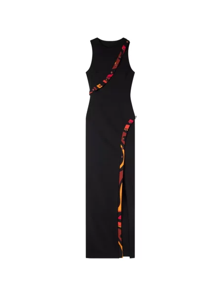 Lung rochie Pucci cu imagine negru
