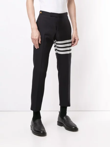 Spodnie Thom Browne o krotszym kroju granatowe