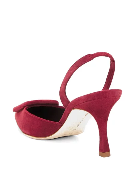 Pantofi cu toc Manolo Blahnik cu cataramă roșu