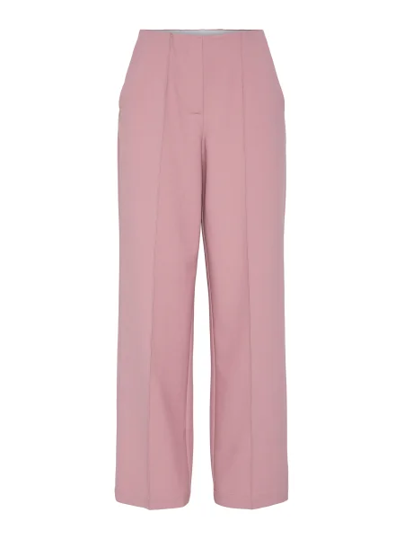 YAS Pantaloni YASREEMAJ pal roz