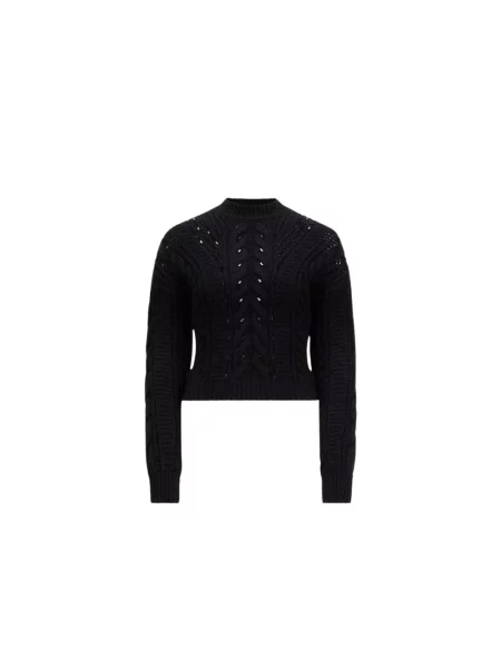 Sweter Moncler wełniany czarny