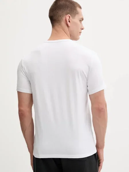 Tricou Emporio Armani cu decolteu în U alb