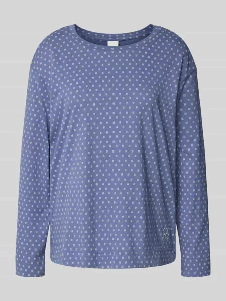 Góra od piżamy z nadrukiem z logo na całej powierzchni model ‘Janis’ Ccdk Copenhagen niebieska