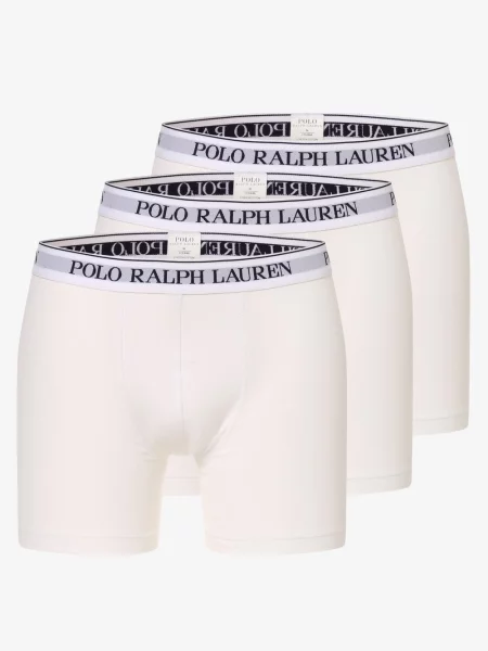 Polo Ralph Lauren Obcisłe bokserki pakowane po 3 szt. Mężczyźni jednolity XL biały