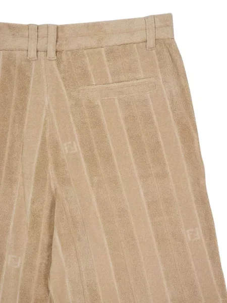 Pantaloni scurți Fendi cu dungi din jacard