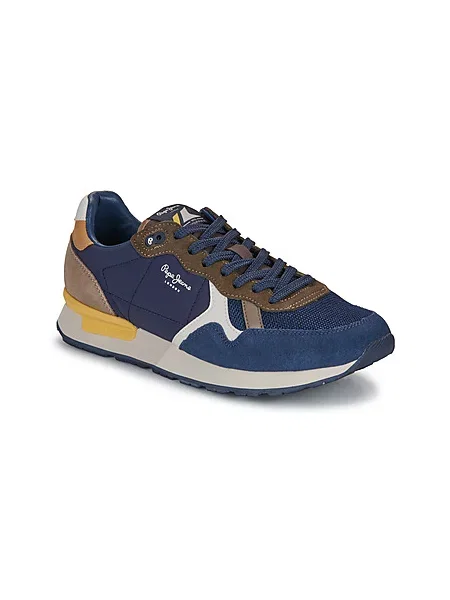 Pepe Jeans Nizke superge BRIT ESSENCE bež / marine / rjava bela