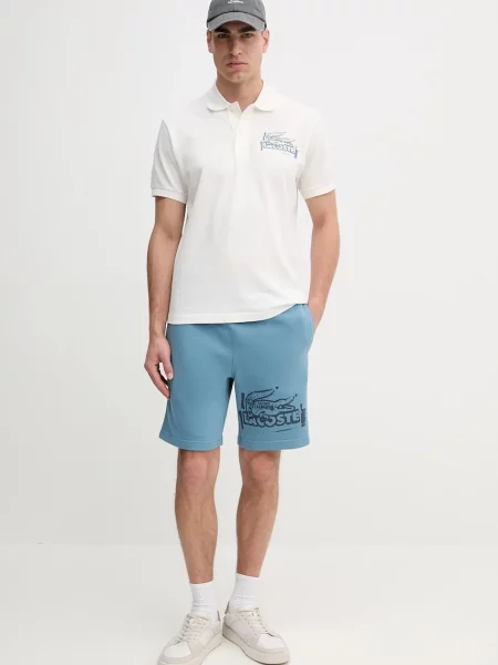 Bombažen polo Lacoste bela