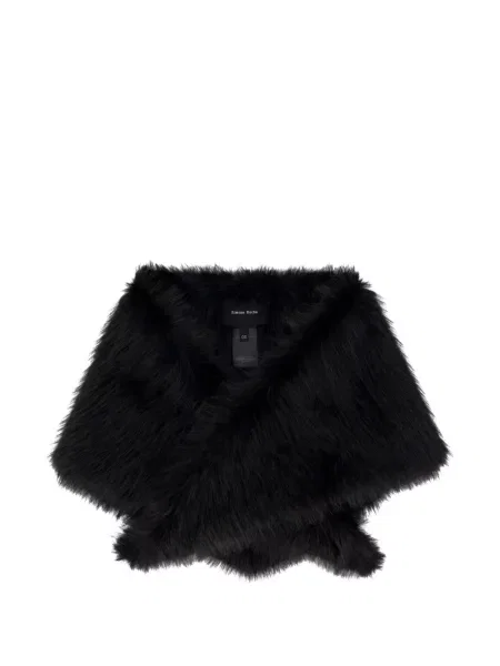 Fular Simone Rocha cu blană negru